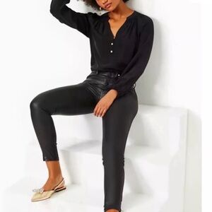 Lilly Pulitzer size 4 EAGAN HIGH RISE STRETCH COATED DENIM